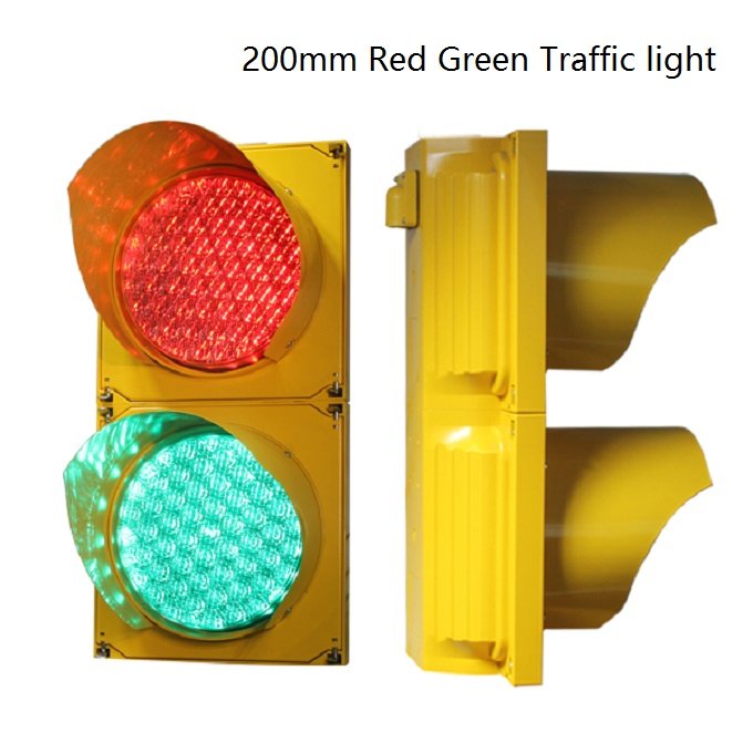 200mm lampu sinyal lalu lintas merah-hijau